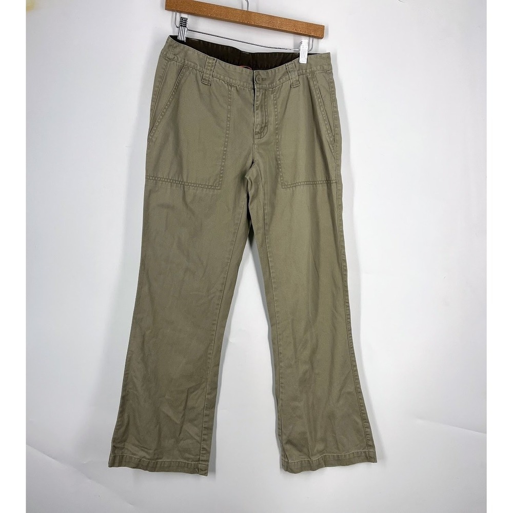 The North Face Womens Khaki Cotton Twill Straight Leg Utility Pants Size 6